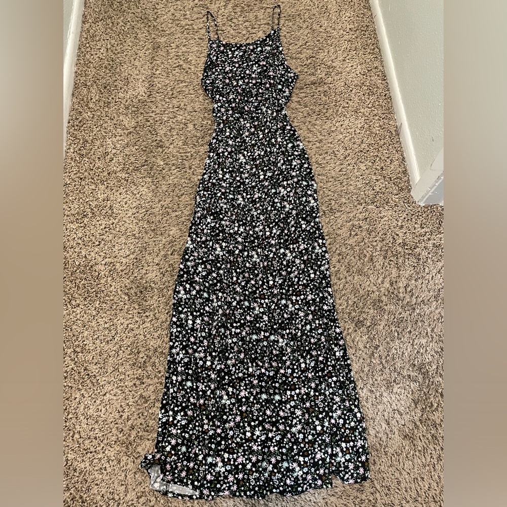 Black Floral Maxi Dress